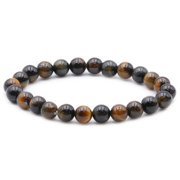 Bracelet pierres naturelles 8 mm oeil de faucon AB