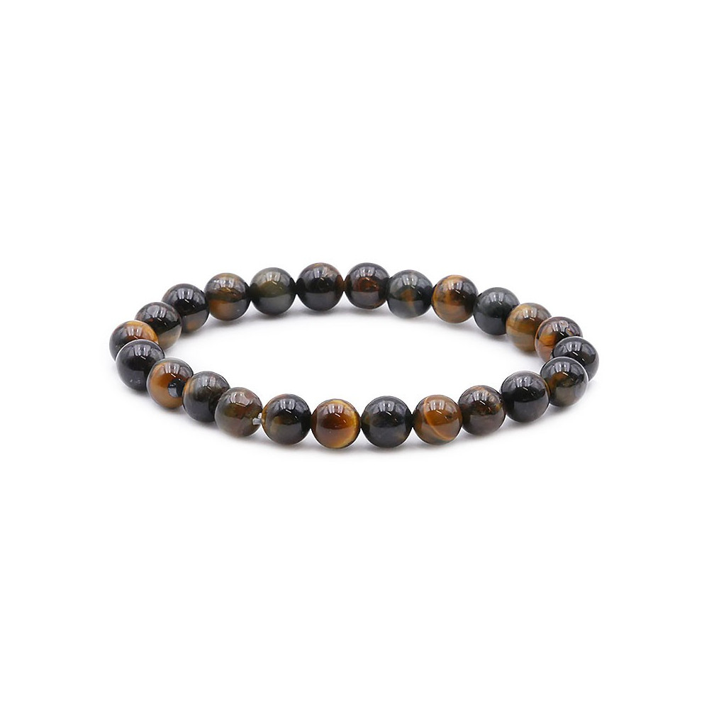 Bracelet pierres naturelles 8 mm oeil de faucon AB