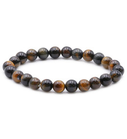 Bracelet pierres naturelles 8 mm oeil de faucon AB