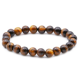 Bracelet pierres naturelles 8mm oeil de tigre A