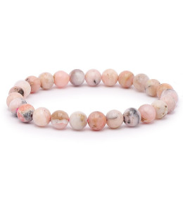 Bracelet pierres naturelles 8mm opale rose AB