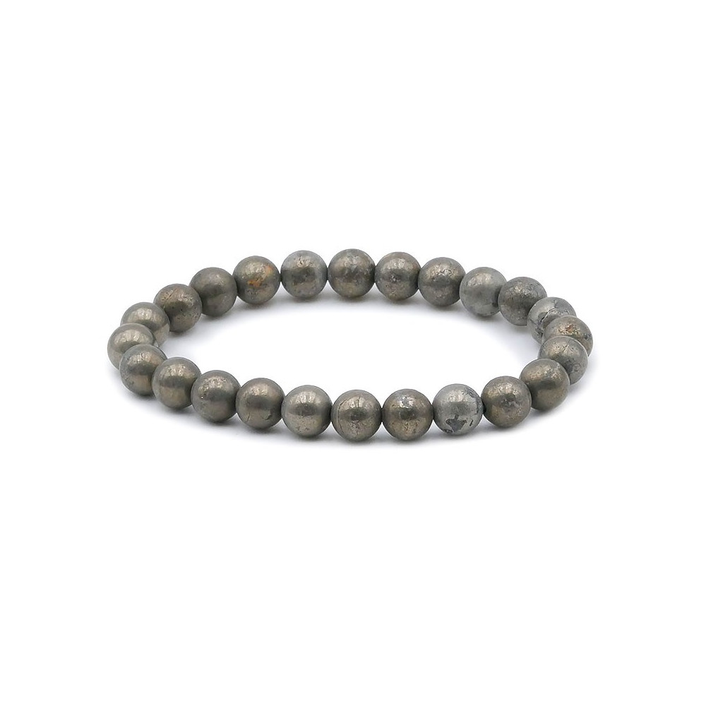 Bracelet pierres naturelles 8mm pyrite A