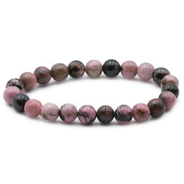 Bracelet pierres naturelles 8mm rhodonite madagascar AB