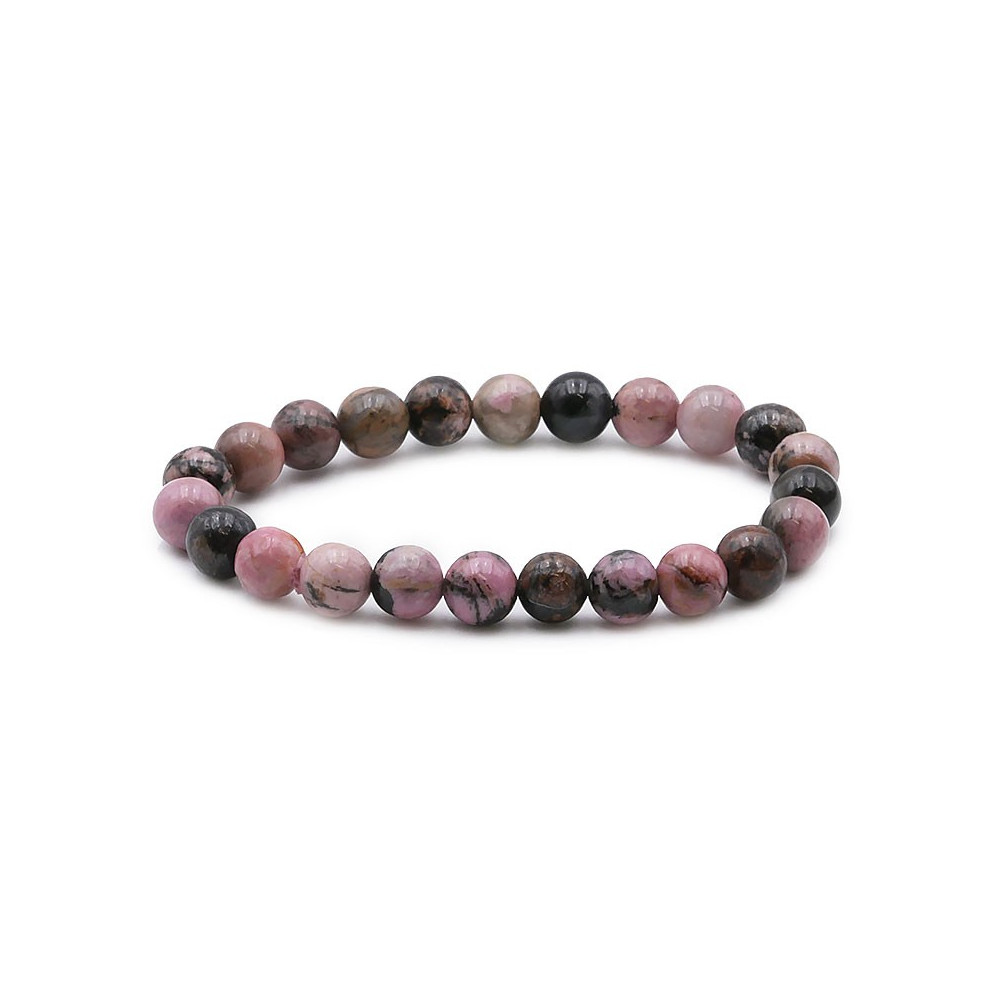 Bracelet pierres naturelles 8mm rhodonite madagascar AB