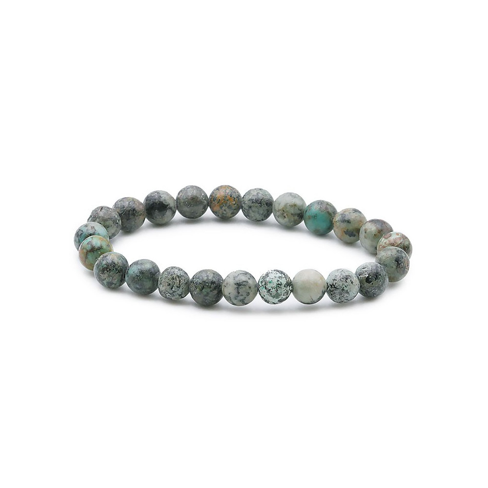 Bracelet pierres naturelles 8mm turquoise d'afrique AB