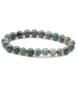 Bracelet pierres naturelles 8mm turquoise d'afrique AB