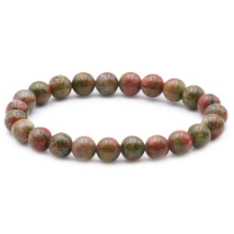 Bracelet pierres naturelles 8 mm unakite AB