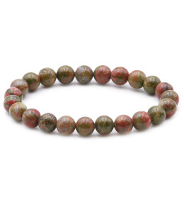 Bracelet pierres naturelles 8 mm unakite AB