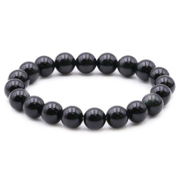 Bracelet pierres naturelles 10mm obsidienne noire A