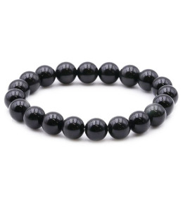Bracelet pierres naturelles 10mm obsidienne noire A