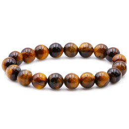Bracelet pierres naturelles 10mm oeil de tigre A
