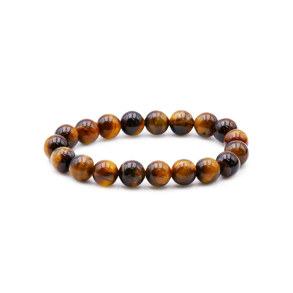 Bracelet pierres naturelles 10mm oeil de tigre A