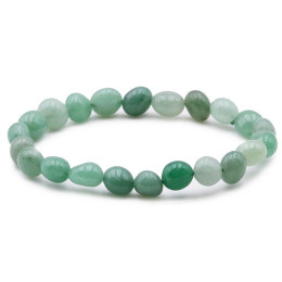 Bracelet pierres naturelles pierres roulées aventurine verte AB