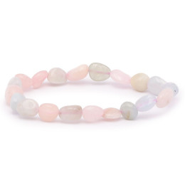 Bracelet pierres naturelles pierres roulées béryls A+