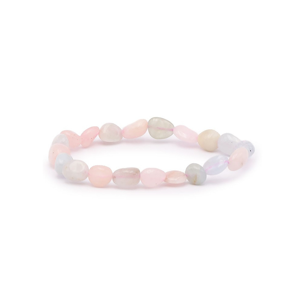 Bracelet pierres naturelles pierres roulées béryls A+