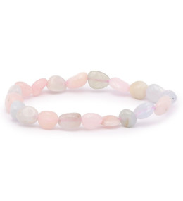 Bracelet pierres naturelles pierres roulées béryls A+