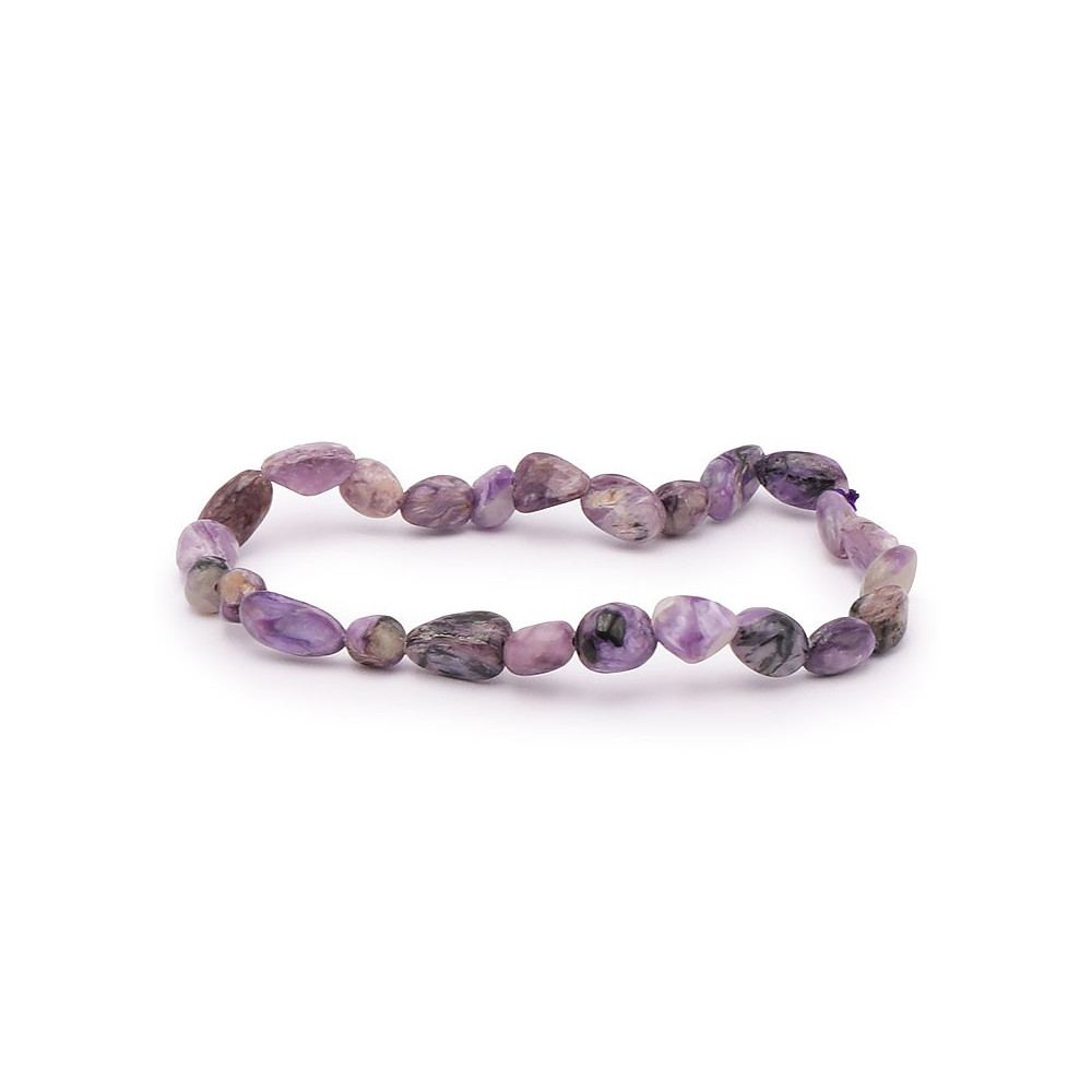 Bracelet pierres naturelles pierres roulées charoite A