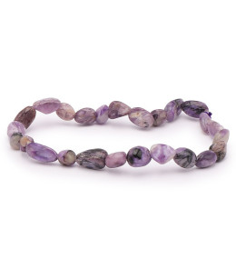 Bracelet pierres naturelles pierres roulées charoite A
