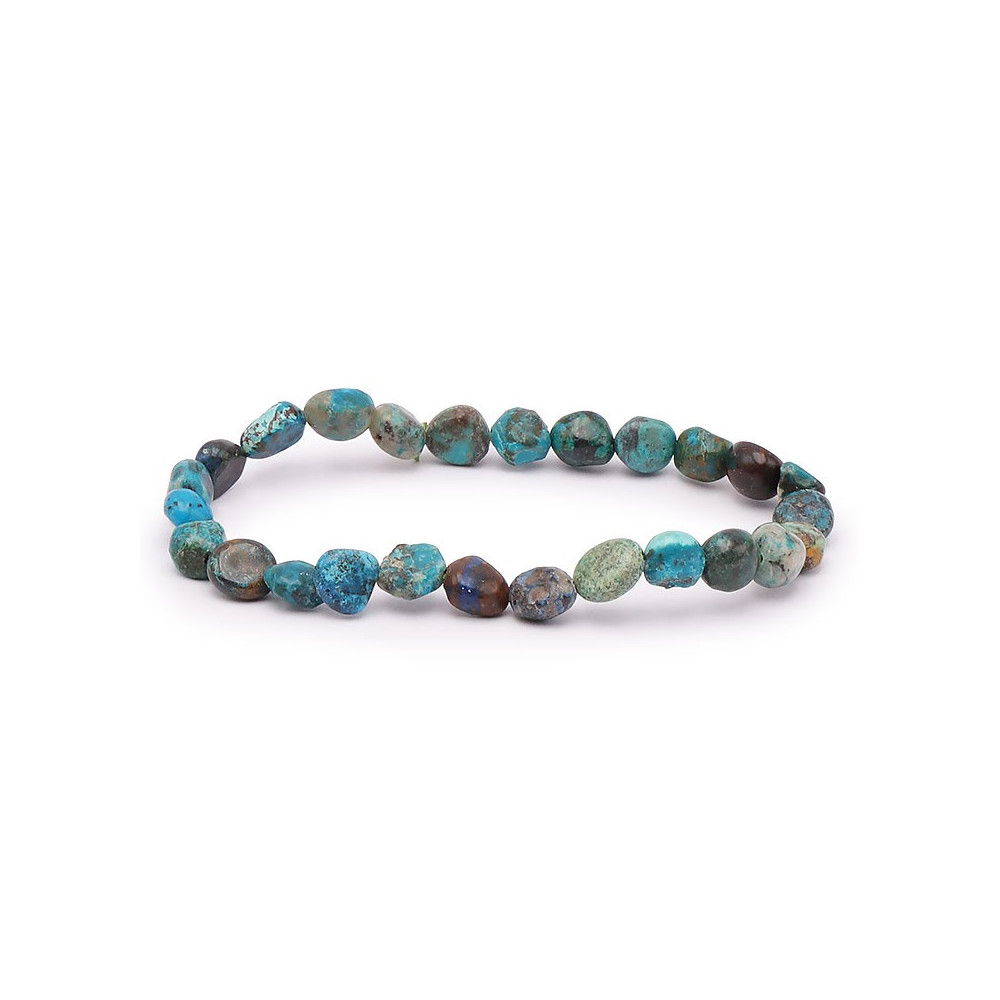 Bracelet pierres naturelles pierres roulées chrysocolle A