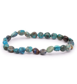 Bracelet pierres naturelles pierres roulées chrysocolle A