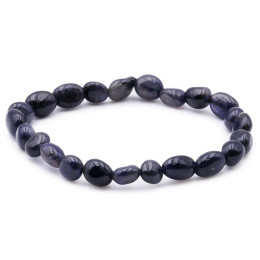 Bracelet pierres naturelles pierres roulées cordiérite A+