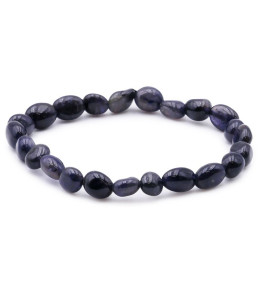 Bracelet pierres naturelles pierres roulées cordiérite A+