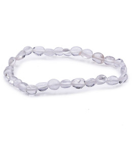 Bracelet pierres naturelles pierres roulées cristal de roche A