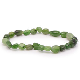 Bracelet pierres naturelles pierres roulées jade nephrite A