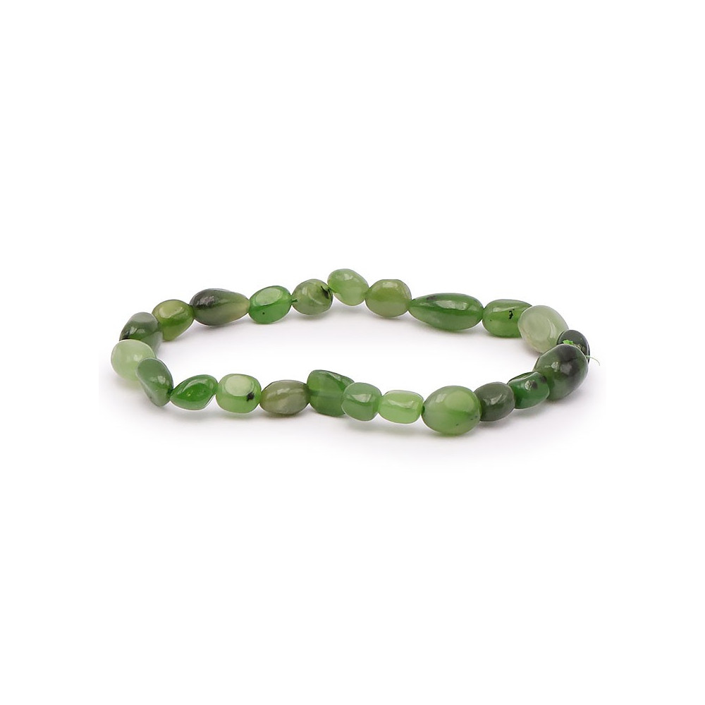 Bracelet pierres naturelles pierres roulées jade nephrite A