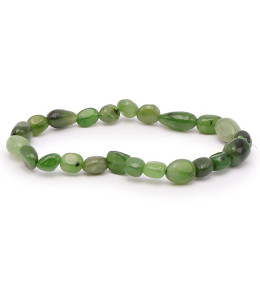 Bracelet pierres naturelles pierres roulées jade nephrite A