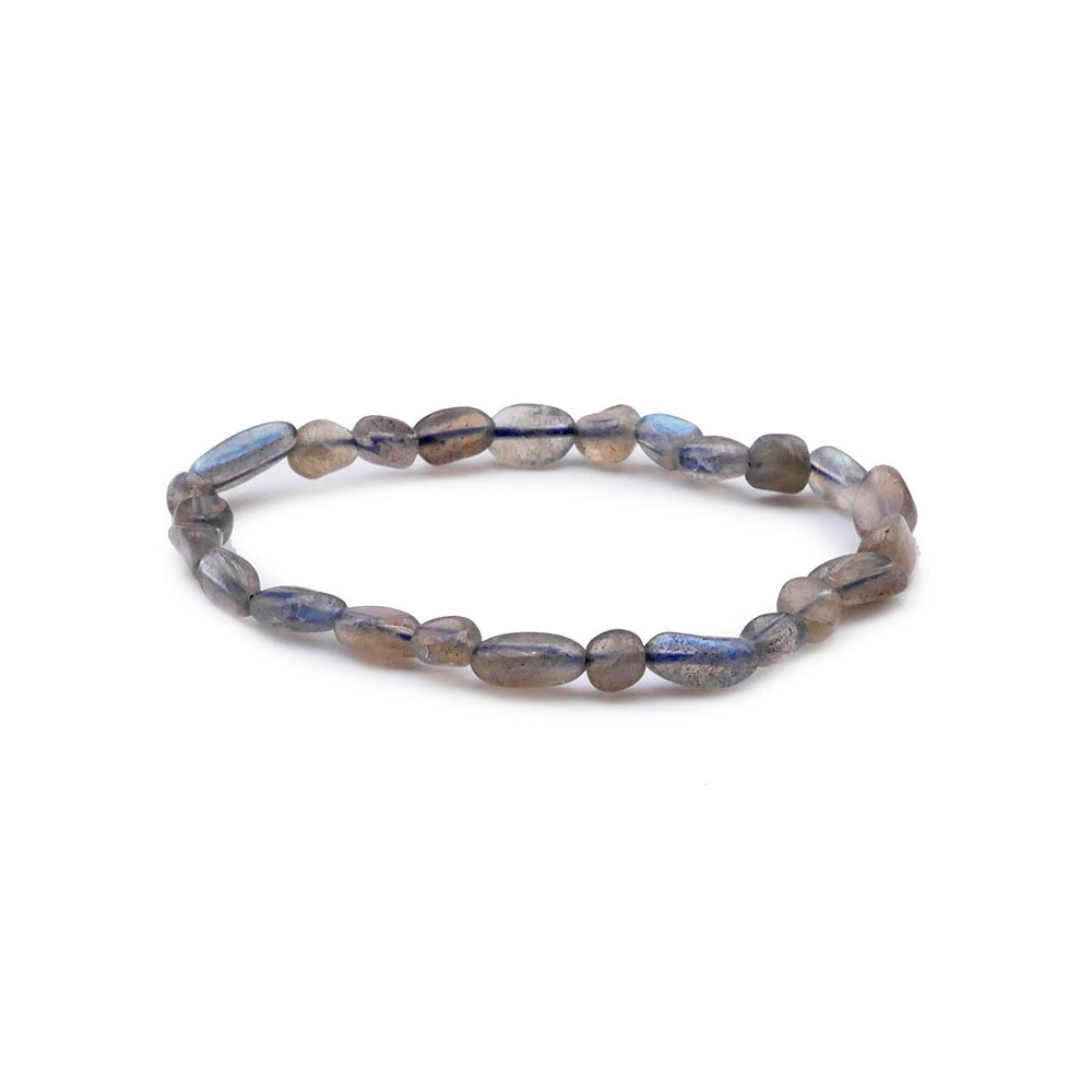 Bracelet pierres naturelles pierres roulées labradorite A