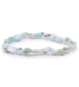 Bracelet pierres naturelles pierres roulées larimar AB