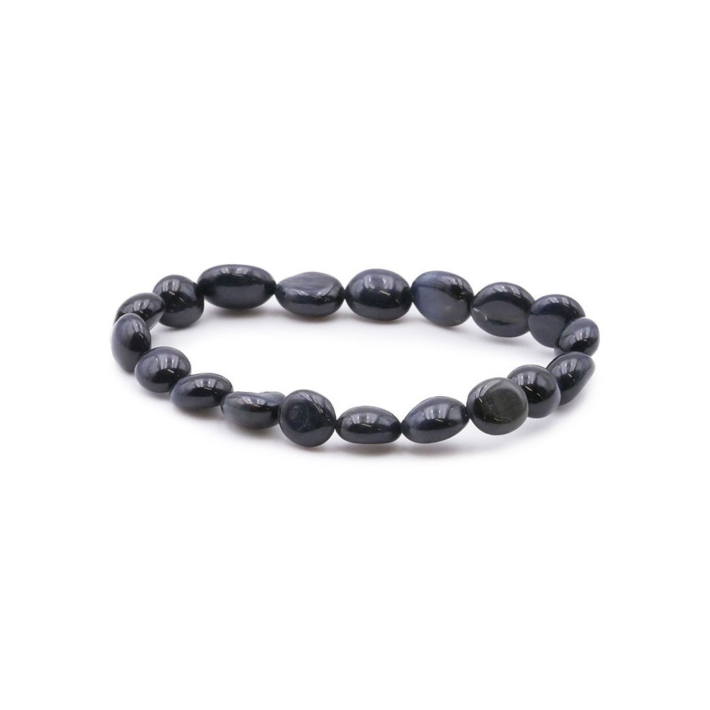 Bracelet pierres naturelles pierres roulées oeil de faucon A
