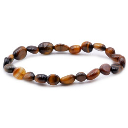 Bracelet pierres naturelles pierres roulées oeil de tigre A
