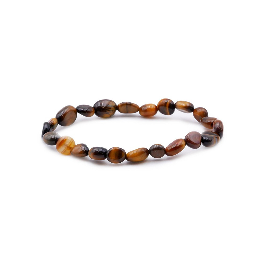 Bracelet pierres naturelles pierres roulées oeil de tigre A