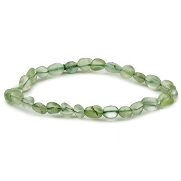 Bracelet pierres naturelles pierres roulées prehnite A