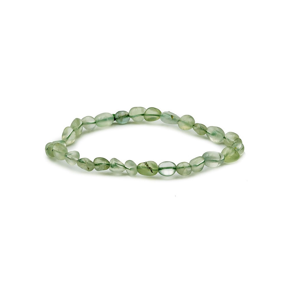 Bracelet pierres naturelles pierres roulées prehnite A