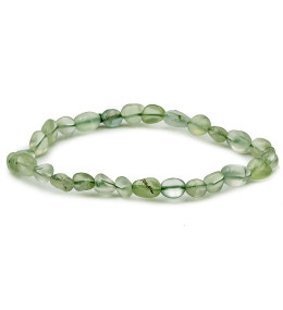 Bracelet pierres naturelles pierres roulées prehnite A