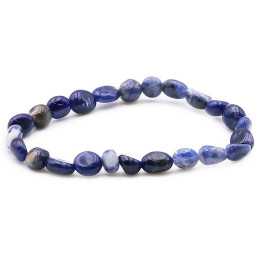 Bracelet pierres naturelles pierres roulées sodalite A