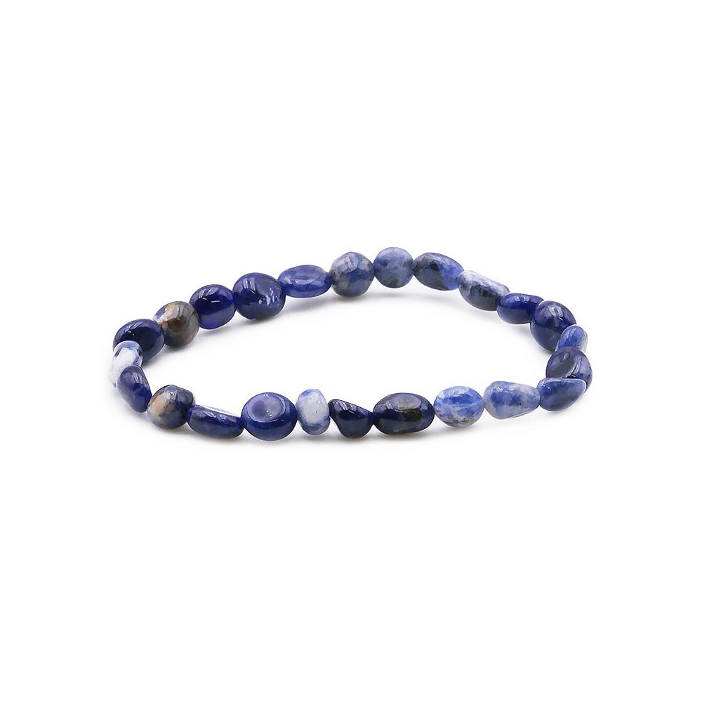 Bracelet pierres naturelles pierres roulées sodalite A