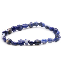 Bracelet pierres naturelles pierres roulées sodalite A