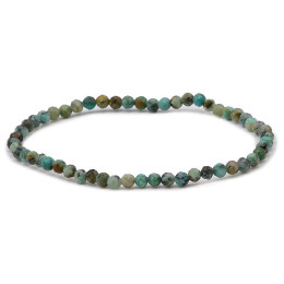 Bracelet pierres naturelles facetté 3mm turquoise d'afrique A+
