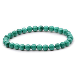 Bracelet pierres naturelles 6 mm malachite claire AA