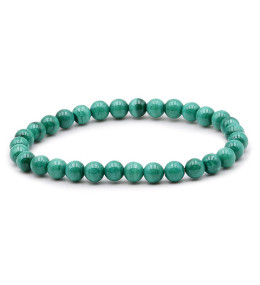 Bracelet pierres naturelles 6 mm malachite claire AA