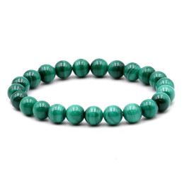 Bracelet pierres naturelles 8 mm malachite claire AA