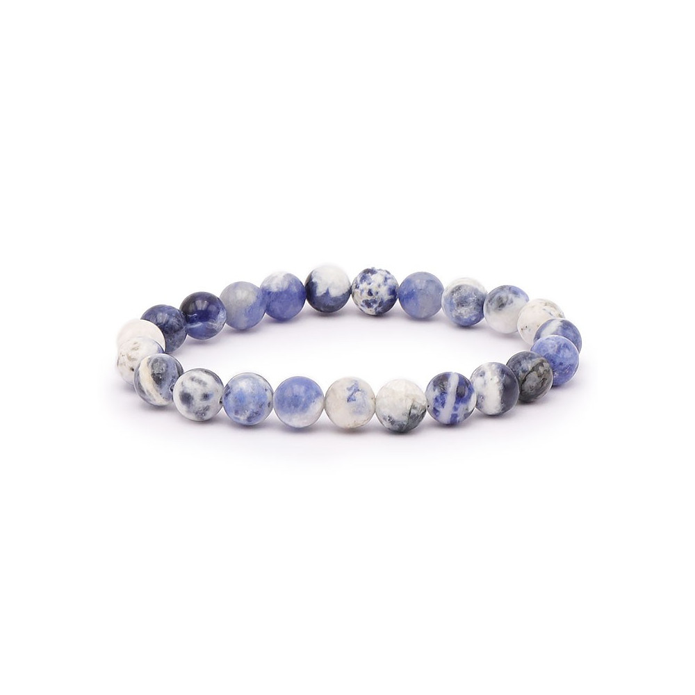 Bracelet pierres naturelles 8mm sodalite AB