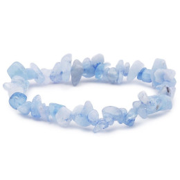 Bracelet pierres naturelles baroque aigue marine AB