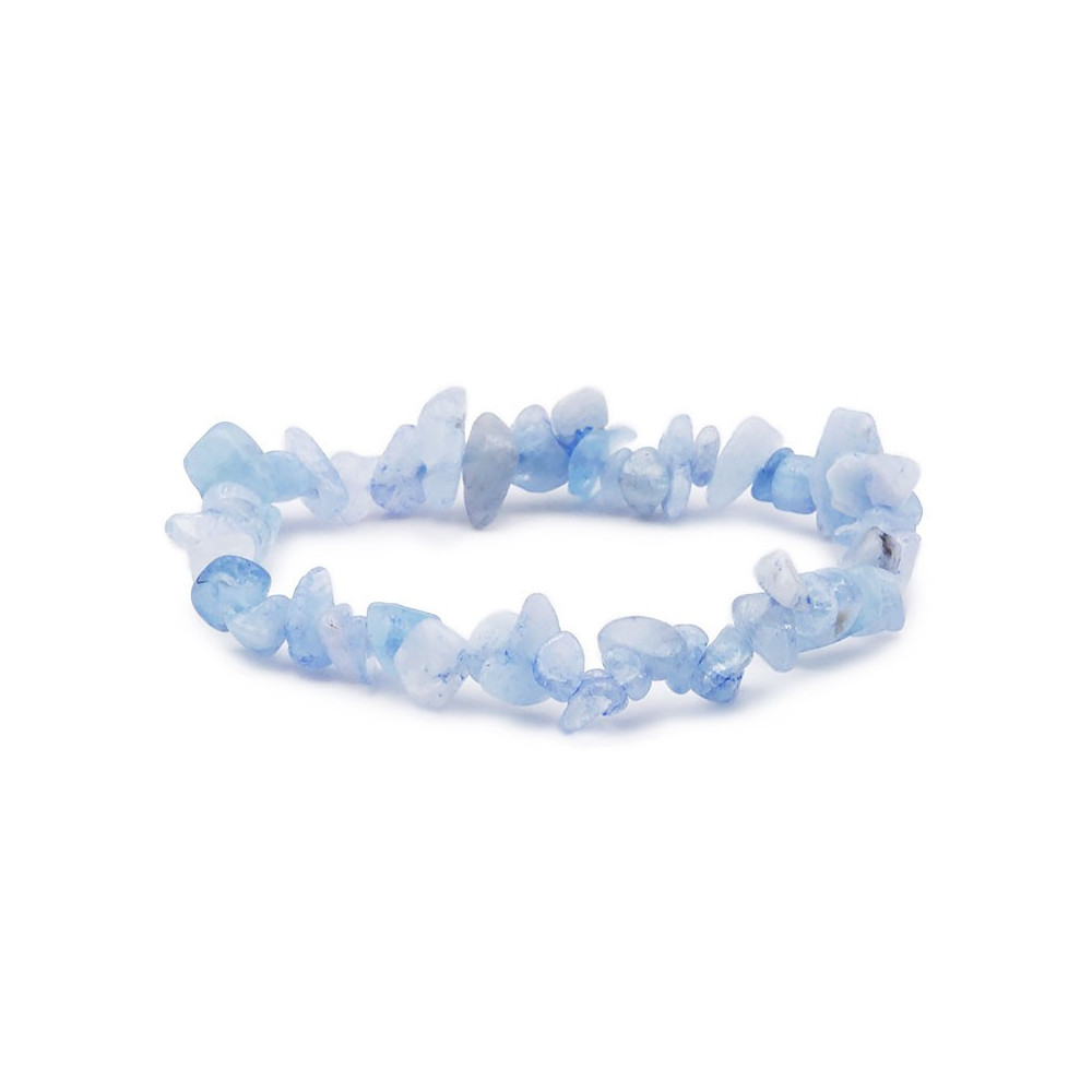 Bracelet pierres naturelles baroque aigue marine AB