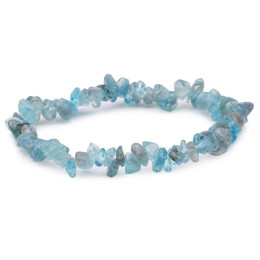 Bracelet pierres naturelles baroque apatite bleue AA