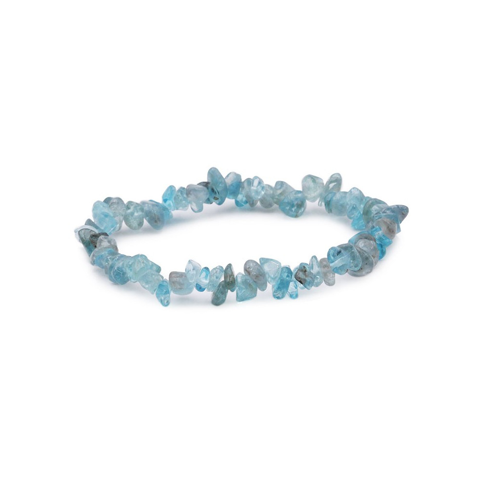 Bracelet pierres naturelles baroque apatite bleue AA